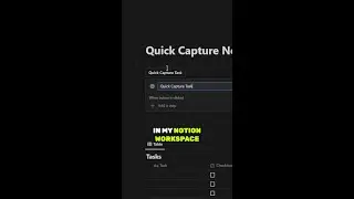 How to Utilize Notion Quick Capture 🎥