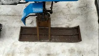 Установка лыж на мотоблок.