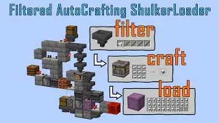 TILEABLE AUTOCRAFTER with ITEM FILTER and SHULKERBOX LOADER | MINECRAFT 1.21 + | Tutorial