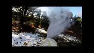 Boiling water & water gun in extreme cold (SLOW MOTION)