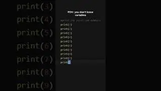 POV: you don’t know variables