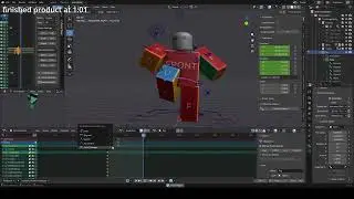 Roblox R6 Blender Front Kick Animation Timelapse (+Rig)