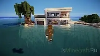 Дом возле моря в minecraft