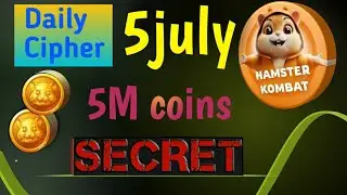 Daily cipher hamster kombat 5 july | Hamster kombat daily cipher today | shabeerzone