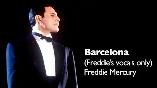 Freddie Mercury - Barcelona - Freddie's Vocals only (Color version)