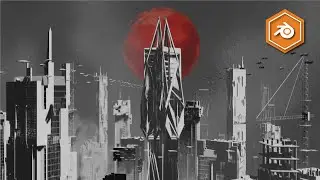 Blender 3.0_Environment Series_Comic Style Cyberpunk City