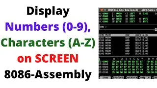 03: Display characters, numbers on screen in 8086 Assembly | DOSBOX | Display memory
