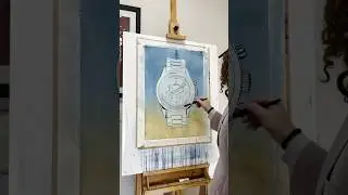 Bckgrnd Color Wash. Omega Speedmaster. Watercolor on Paper. #art #watches