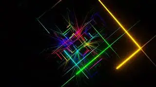 Multicolor Seamless Neon Squares on Mirror Background VJ Loops 