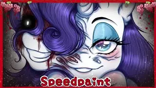 【 Speedpaint 】MLP - Rarity x Tomie [Gore]