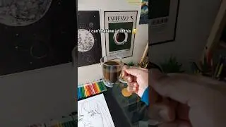 I can't believe i spill Espresso on my Drawing ✨ #shorts #draw #drawing #viral