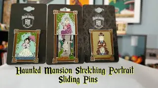 Disney Pins | Haunted Mansion Stretching Portrait Sliding Pins | All 3 Designs