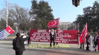 ACHEH, WEST PAPUAN, SOUTH MOLUCCAS Demo Before The UN Building, Geneva, Switzerland 14 March 2014