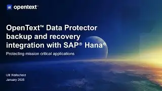 OpenText Data Protector SAP Hana integration for backup and recovery