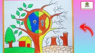 World Environment Day Drawing / World Environment Day Poster Drawing / Save Environment Drawing