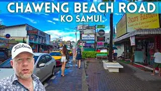Chaweng Beach Road in Ko Samui Thailand