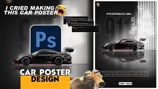 I Cried Making This Car Poster in Photoshop (Step By Step)