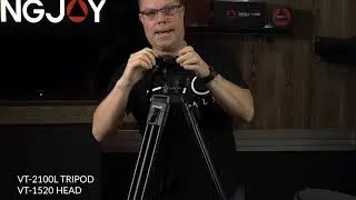 KingJoy VT2100L Tripod with VT1520 Fluid Head for Pro Video