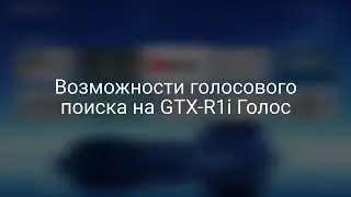 Возможности голосового поиска на GTX-R1i Голос