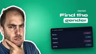 Gender Checker from Name (3 min tuto FR) - Derrick App