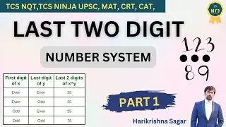 Last 2 Digits Concept | How to Find the Last Two Digits  | Aptitude Made Easy By Harikrishna Sagar
