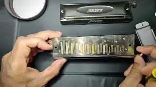 East Top Chromatic Harmonica | Forerunner | 1248NV | No-Valve vs 1248 valved | Inside view | EastTop