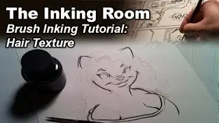 The Inking Room: Brush Inking Tutorial - Hair Textures