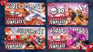 VALORANT THUMBNAIL TEMPLATE!! PSD!!