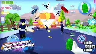 Dude Theft Auto: Open World Sandbox Simulator BETA Android Gameplay by  Poxel Studios