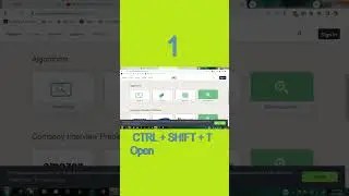 Quickly Reopen Recently Closed Tabs in Chrome / Edge with Keyboard Shortcuts #chrome  #edge #shorts