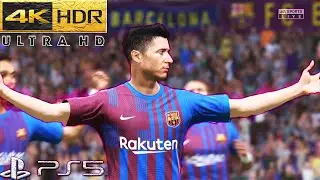 LEWANDOWSKI scores his first for BARCA || BARCELONA VS BAYERN MUNICH PS5 4K60-HDR