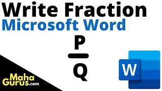 How to Write Fraction in Microsoft Word | P/Q Format, Rational Number| |Write Fraction in MS Word