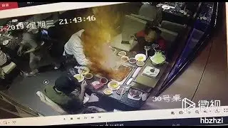 Hot pot "explodes" in Haidilao waitress's face as she tries to fish out lighter dropped by customer
