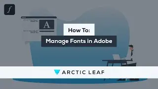 How to Manage Fonts in Adobe