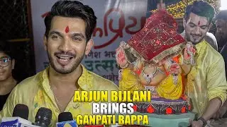 Arjun Bijlani arrived with his family to take Ganpati Bappa home