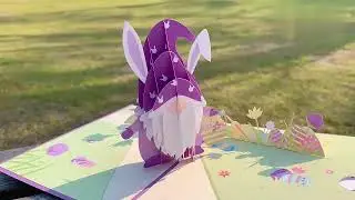 3D Pop Up Easter Faceless Doll Greeting Card
