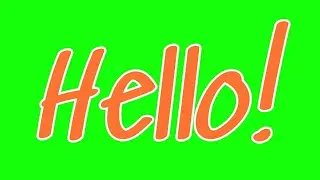 ✔️GREEN SCREEN EFFECTS: hello green screen intro - orange