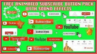 Free Animated Subscribe Button pack with sound effects
