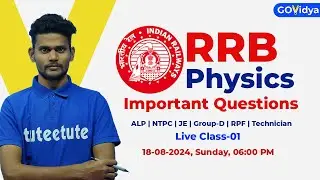 (Live Class-01)Railway Physics | Important Questions | ALP, JE, NTPC, Technician, RPF & Group-D #alp