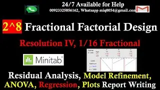 2k Fractional Factorial with Blocking in Minitab | 1/16 Fractional Factorial Resolution IV Design
