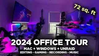 8ft x 9ft Studio Office Tour | Gaming, Editing, Music (2024)