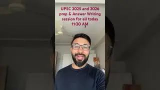 How to prepare for UPSC 2025 and 2026 detailed session at 11:30 am TODAY #iasprep #answerwriting
