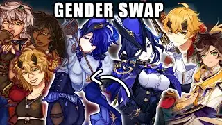 GENDER-SWAPPING GENSHIN IMPACT CHARACTERS (redesign + speedpaint!]