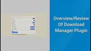 Overview And Review of Download Manager Plugin