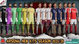 Arsenal New Kits Season 2025 + Installation - PES 2021 & Football Life 2025