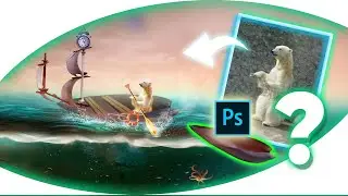Polar Bear  Boating Image Manipulation in Photoshop | Speed Art Tutorial