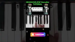 Headache (Friday Night Funkin - Vs Garcello MOD) - Easy piano TUTORIAL 