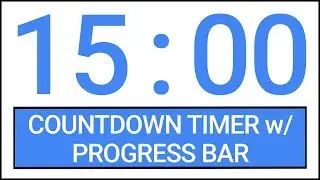 15 min Countdown Timer w/ Progress Bar 