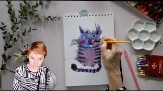 Клякса-рисование "Кот-обормот".