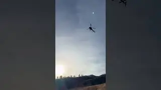 Low-flying helicopter flyover at Bobcat Ridge